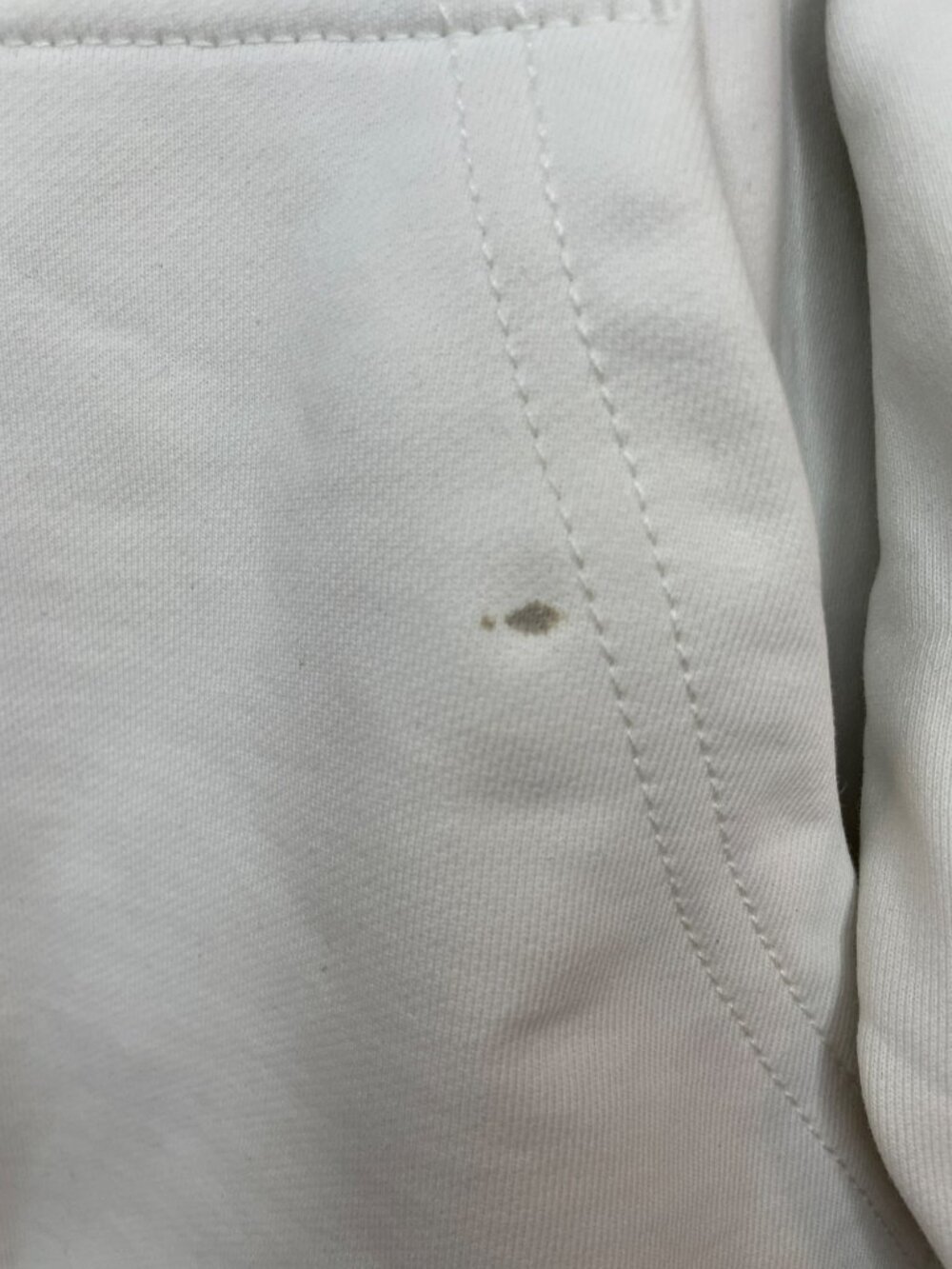 Coach Location Hoodie Cream Logo Embroidery Cotton Unisex Sz XS MSRP$295 DEFECT - Picture 9 of 15
